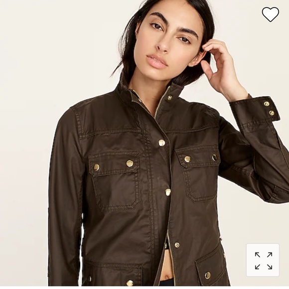 J.Crew downtown field jacket army hunter green size xs - Picture 8 of 12